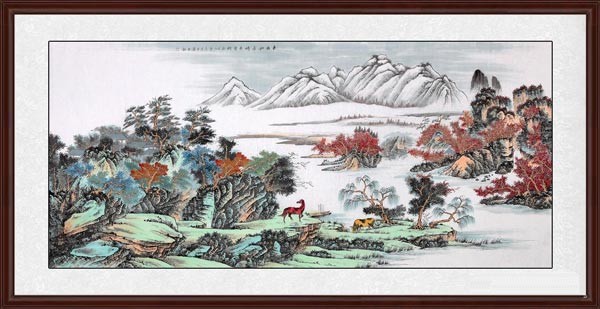 董事長(zhǎng)辦公室設(shè)計(jì)時(shí)掛哪些裝飾畫，可以襯托出品味和修養(yǎng)《春去秋冬時(shí)來(lái)運(yùn)轉(zhuǎn)》